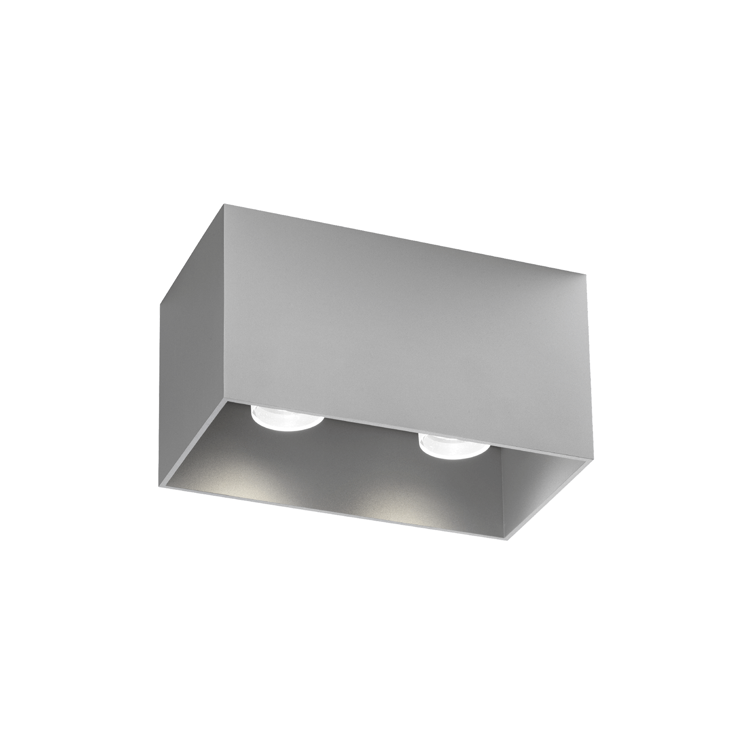 צילינדר צמוד תקרה כפול גוון כסף