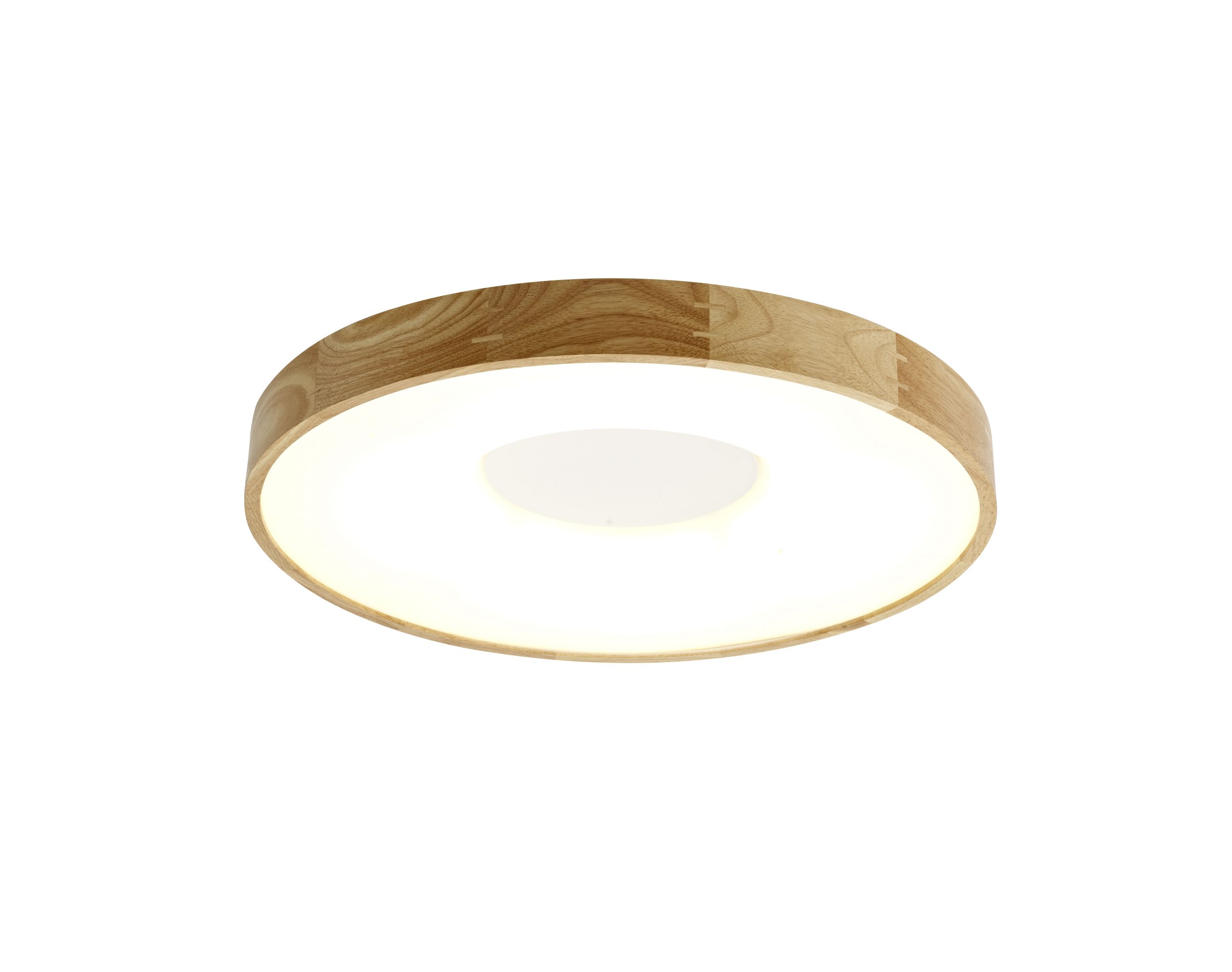 גוף תאורה צמוד תקרה עגול מסגרת עץ